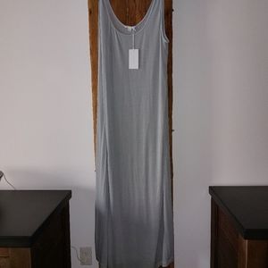 NWT COS SHEER GRAY LIGHT BLUE SZ LARGE TANK DRESS MAXI TANK SZ LARGE